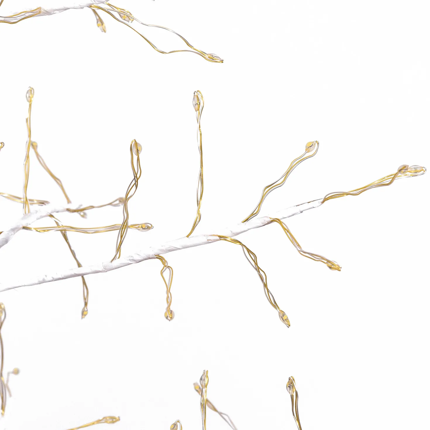 Albero Conico Tiglio bianco h 1,5 m, 1120 microled bianco caldo, uso interno