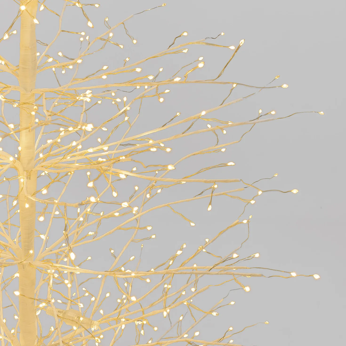 Albero Conico Tiglio bianco h 1,5 m, 1120 microled bianco caldo, uso interno