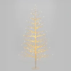 Albero Conico Tiglio bianco h 1,5 m, 1120 microled bianco caldo, uso interno