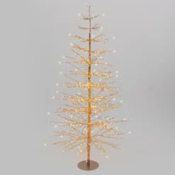 Albero Conico Tiglio oro rosa h 1,5 m, 1120 microled bianco caldo, uso interno