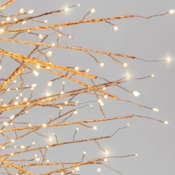 Albero Conico Tiglio oro rosa h 2,1 m, 1856 microled bianco caldo, uso interno
