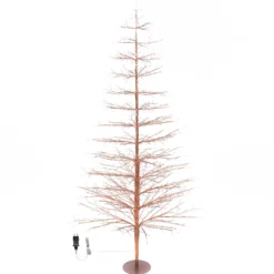 Albero Conico Tiglio oro rosa h 1,8 m, 1568 microled bianco caldo, uso interno