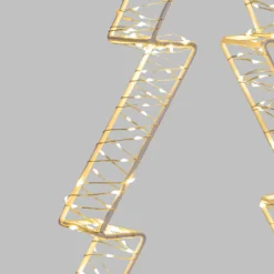 Albero di Natale Bianco 3D Edge, 37 cm, 240 MicroLED bianco caldo, cavo metal argento