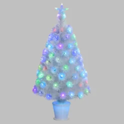 Albero di Natale con fibre ottiche multicolor, 100 cm, 95 led RGB