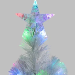 Albero di Natale con fibre ottiche multicolor, 100 cm, 95 led RGB
