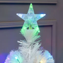 Albero di Natale con fibre ottiche multicolor, 100 cm, 95 led RGB