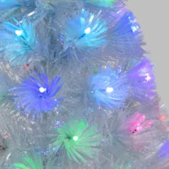 Albero di Natale con fibre ottiche multicolor, 100 cm, 95 led RGB