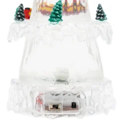 Albero di Natale Ghiaccio Acrilico con trenino, led RGB cambiacolore