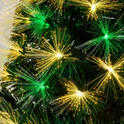 Albero fibre ottiche 100 cm, led bianco caldo e RGB