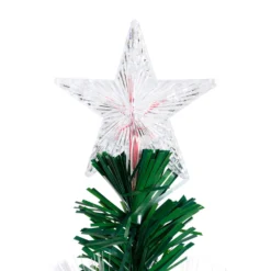 Albero fibre ottiche 130 cm, led bianco caldo e RGB