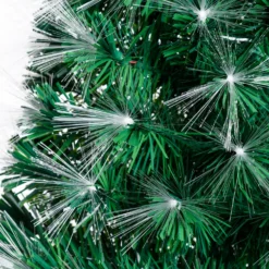 Albero fibre ottiche 130 cm, led bianco caldo e RGB