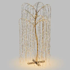 Albero luminoso salice piangente, 1024 led bianco caldo