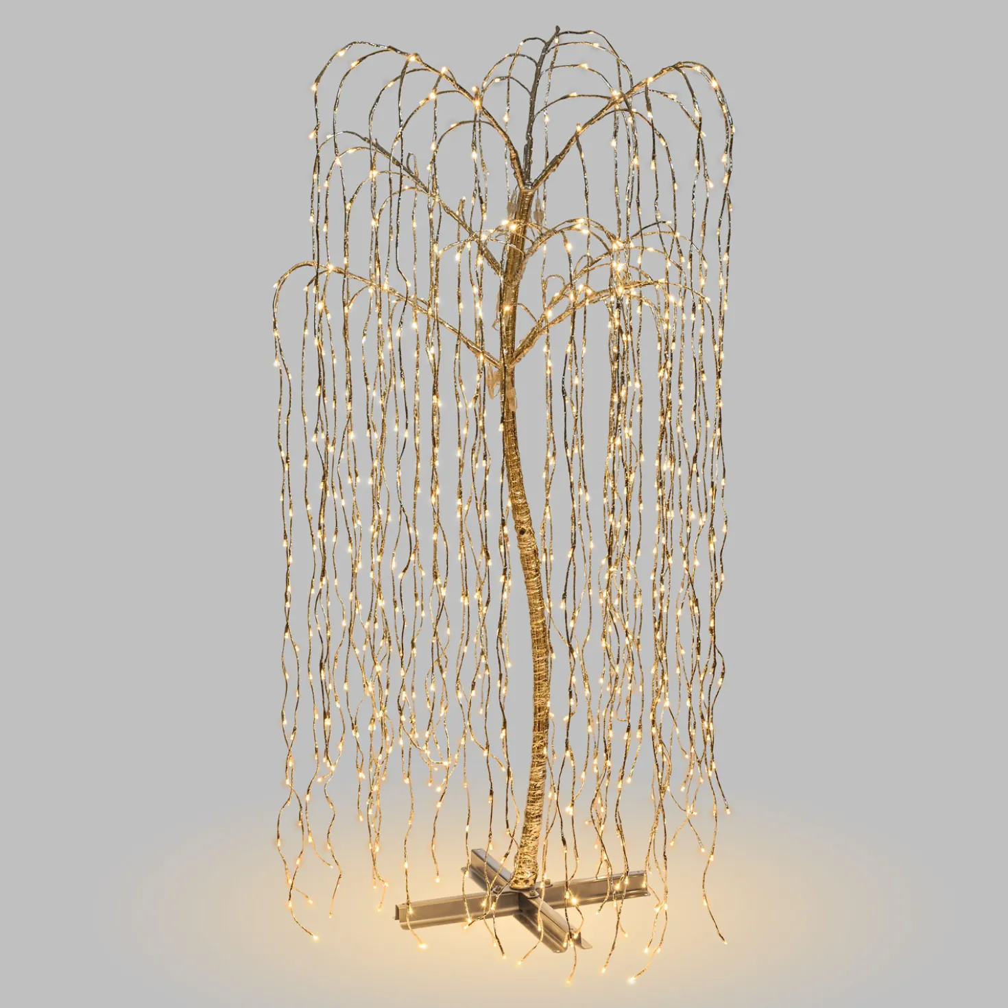 Albero luminoso salice piangente, 1024 led bianco caldo