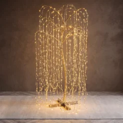 Albero luminoso salice piangente, 1024 led bianco caldo