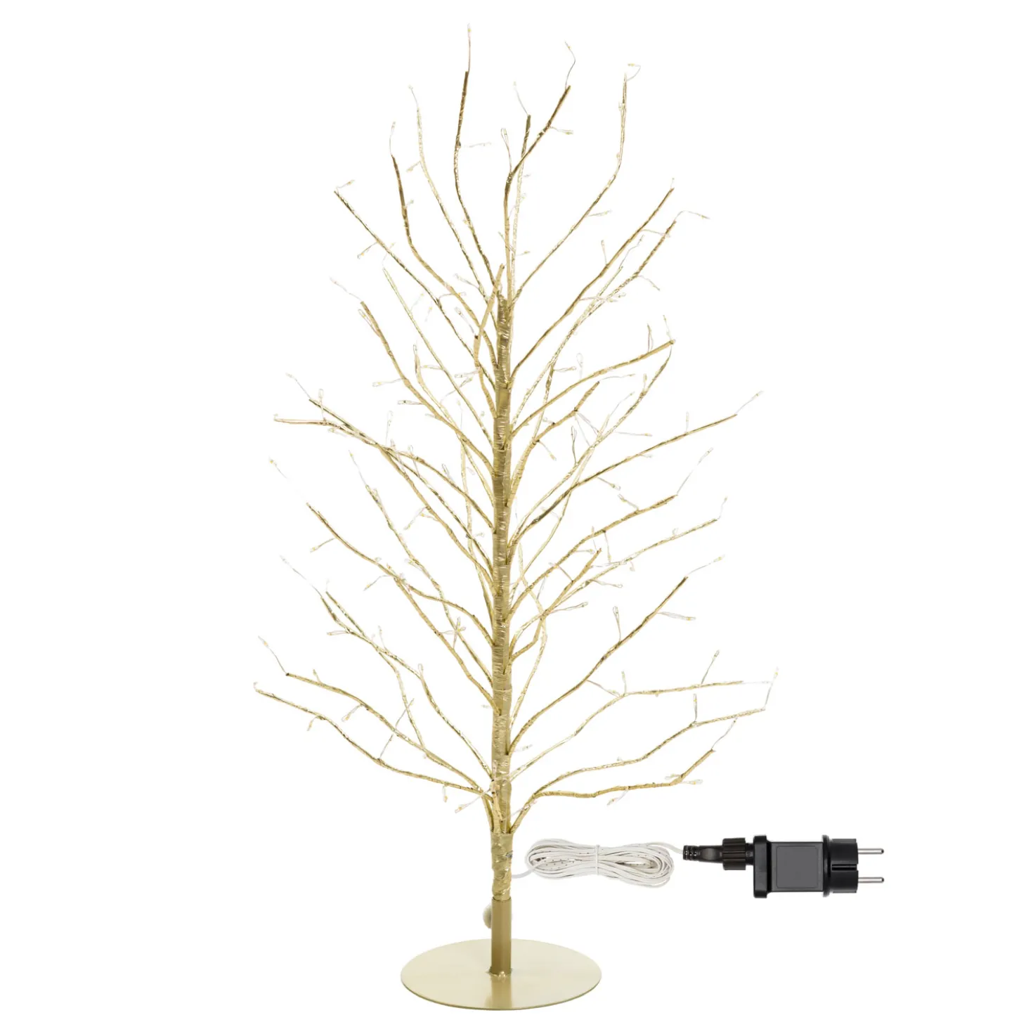 Albero luminoso Tiglio champagne 0,6 m, 160 microled bianco caldo et bianc freddo, uso interno