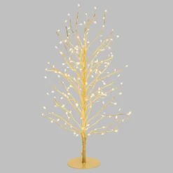 Albero luminoso Tiglio champagne 0,6 m, 160 microled bianco caldo et bianc freddo, uso interno