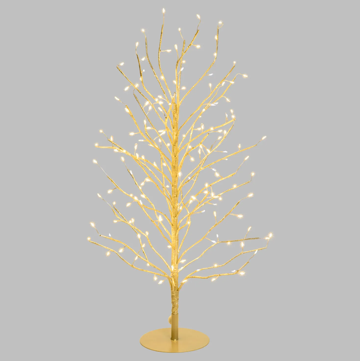 Albero luminoso Tiglio champagne 0,6 m, 160 microled bianco caldo et bianc freddo, uso interno