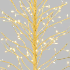 Albero luminoso Tiglio champagne 0,6 m, 160 microled bianco caldo et bianc freddo, uso interno