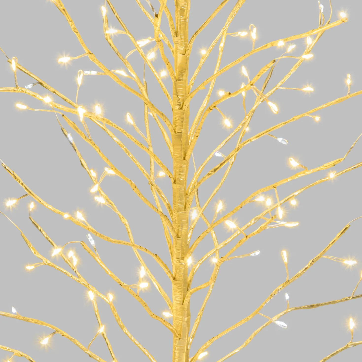 Albero luminoso Tiglio champagne 0,6 m, 160 microled bianco caldo et bianc freddo, uso interno