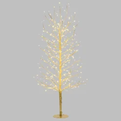 Albero luminoso Tiglio champagne 1,2 m, 330 microled bianco caldo e bianco freddo, uso interno
