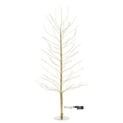 Albero luminoso Tiglio champagne 1,2 m, 330 microled bianco caldo e bianco freddo, uso interno