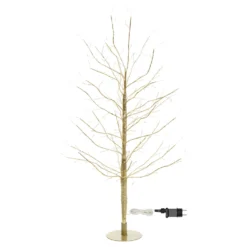 Albero luminoso Tiglio champagne 0,9 m, 240 microled bianco caldo e bianco freddo, uso interno