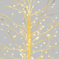 Albero luminoso Tiglio champagne 0,9 m, 240 microled bianco caldo e bianco freddo, uso interno