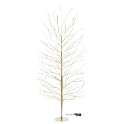 Albero luminoso Tiglio champagne 2 m, 1120 microled bianco caldo e bianco freddo, uso interno