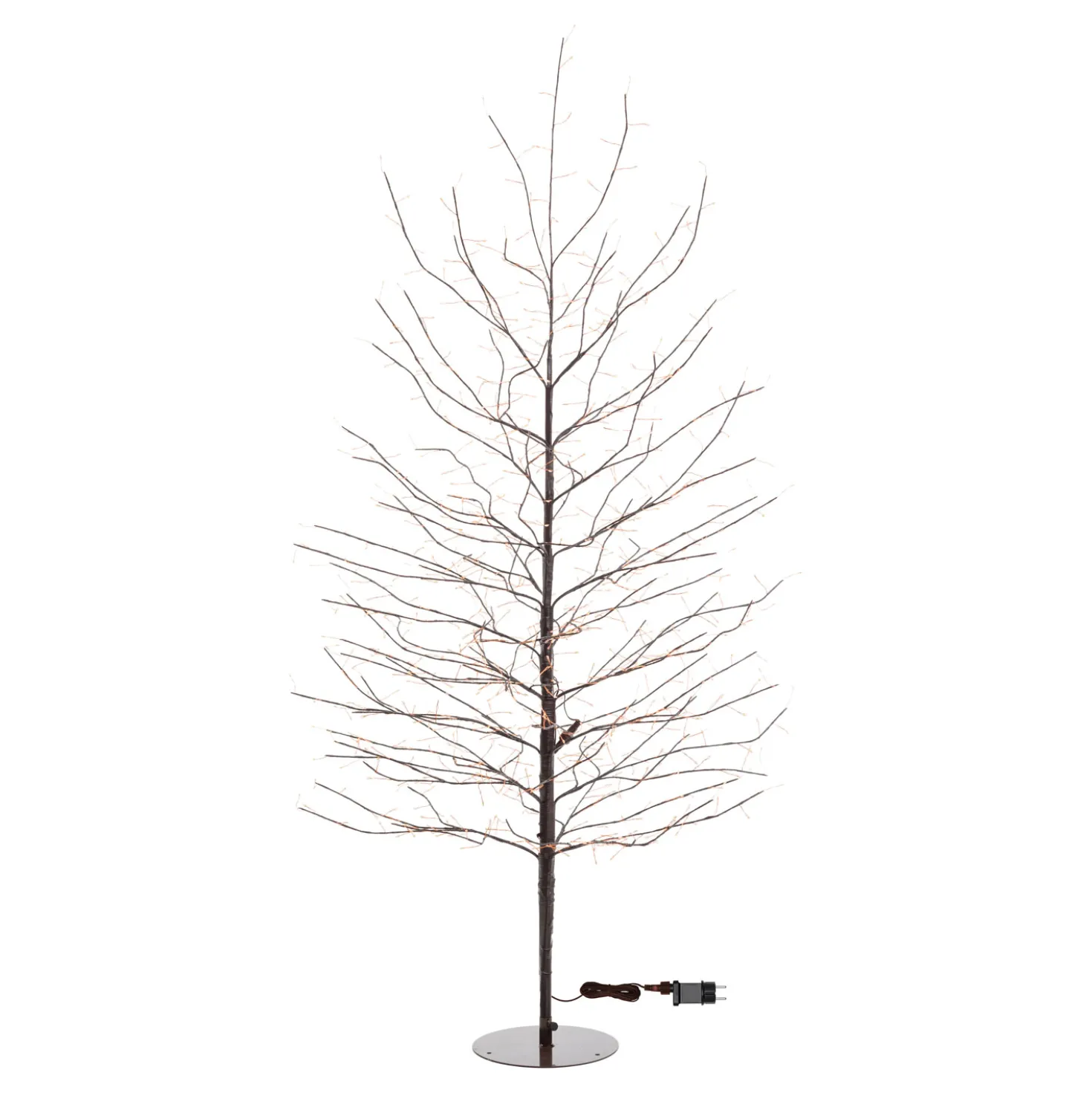 Albero luminoso Tiglio marrone 1,7 m, 784 microled bianco caldo, uso interno
