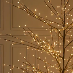 Albero luminoso Tiglio marrone 1,7 m, 784 microled bianco caldo, uso interno