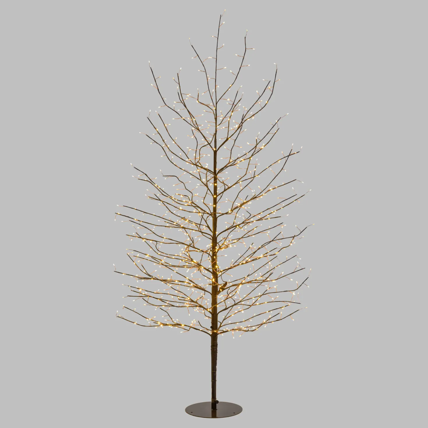 Albero luminoso Tiglio marrone 1,7 m, 784 microled bianco caldo, uso interno