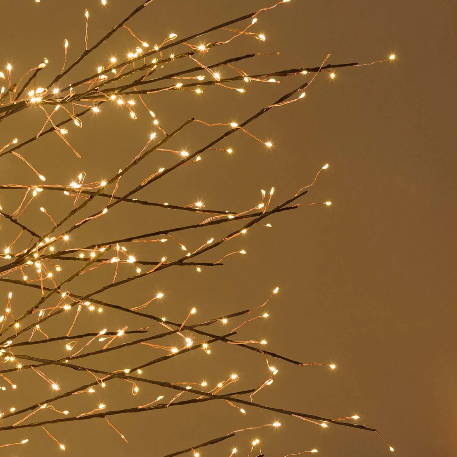 Albero luminoso Tiglio marrone 2,3 m, 1560 microled bianco caldo, uso interno