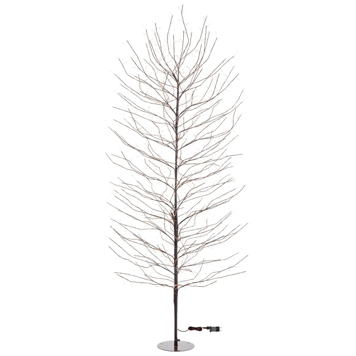 Albero luminoso Tiglio marrone 2,3 m, 1560 microled bianco caldo, uso interno