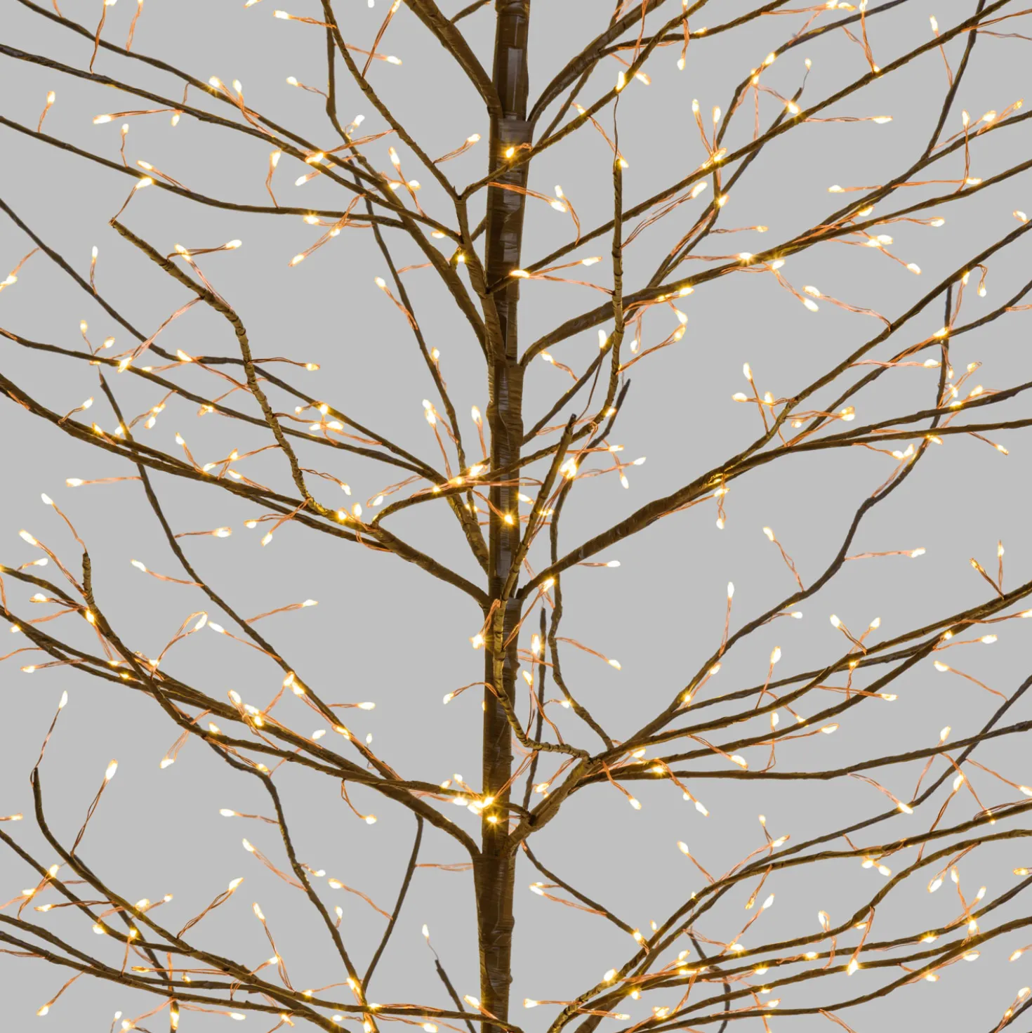 Albero luminoso Tiglio marrone 2,3 m, 1560 microled bianco caldo, uso interno