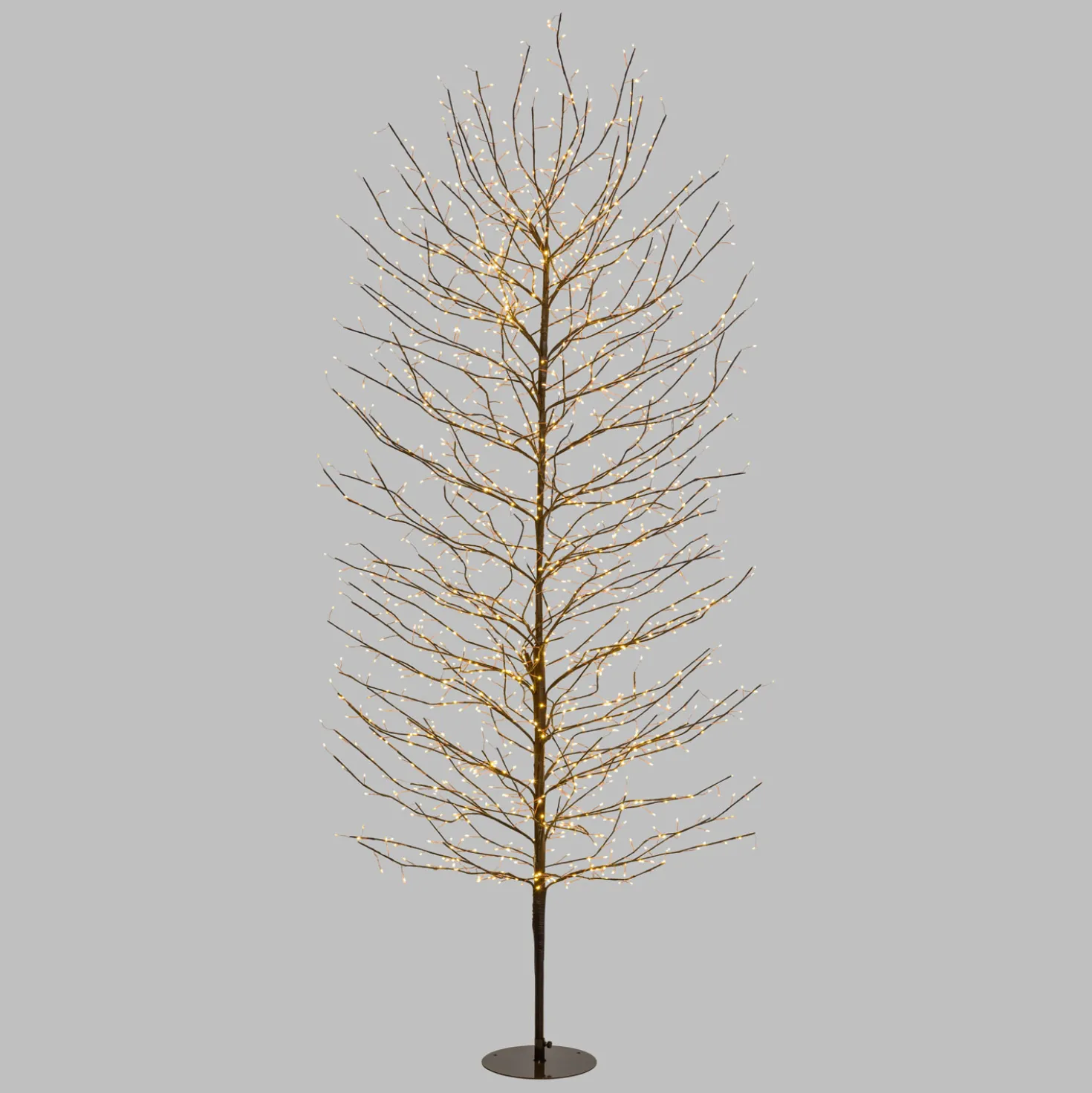 Albero luminoso Tiglio marrone 2,3 m, 1560 microled bianco caldo, uso interno