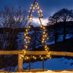 Albero multiuso da giardino, h. 105 cm, led bianco caldo
