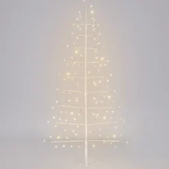 Albero Ramo di Tiglio bianco 2D h 1,2 m, 114 microled, bianco caldo, uso interno