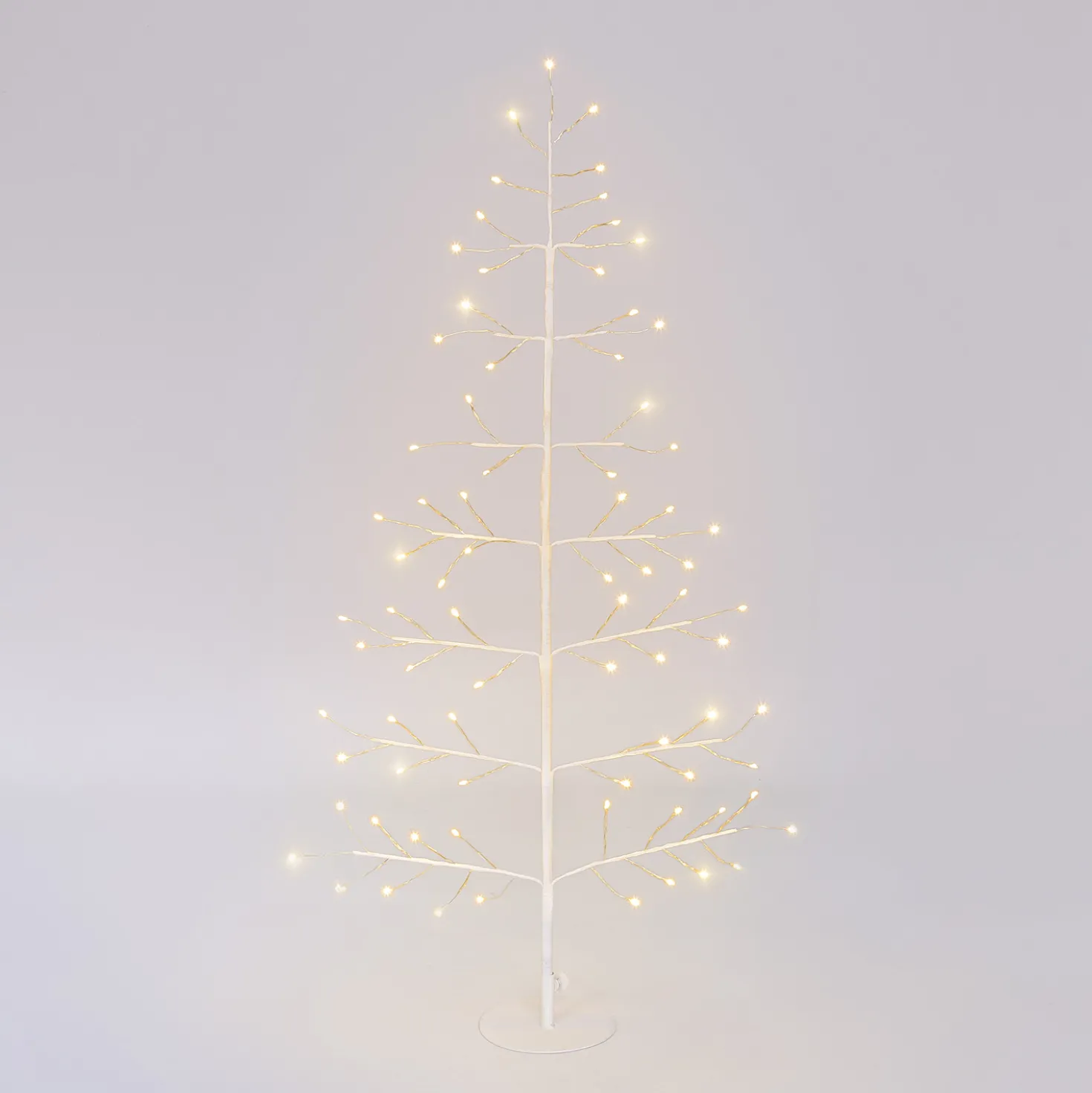 Albero Ramo di Tiglio bianco 2D h 0,9 m, 78 microled, bianco caldo, uso interno