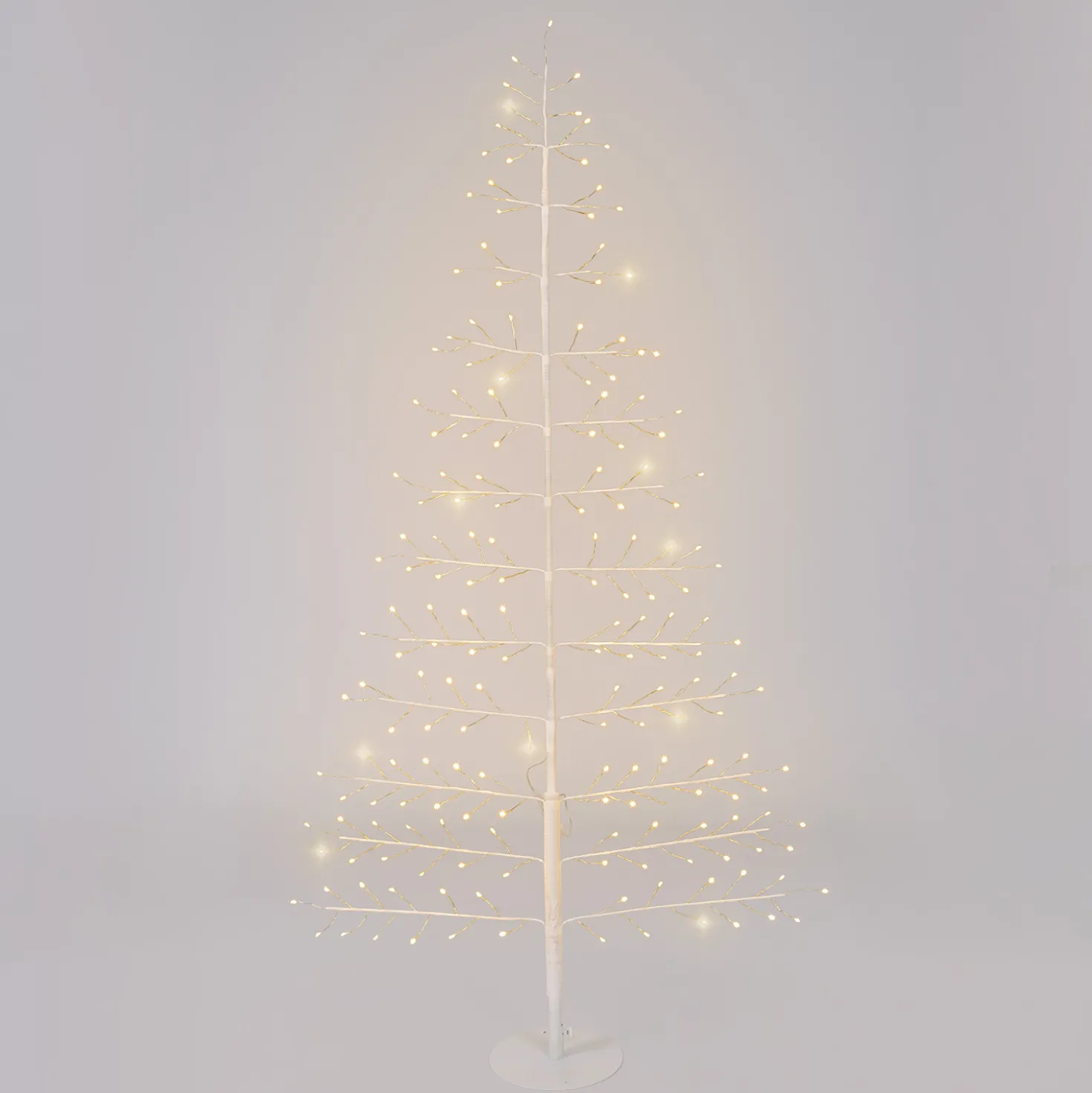 Albero Ramo di Tiglio bianco 2D h 1,5 m, 186 microled, bianco caldo, uso interno