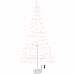 Albero Ramo di Tiglio bianco 2D h 1,8 m, 276 microled, bianco caldo, uso interno