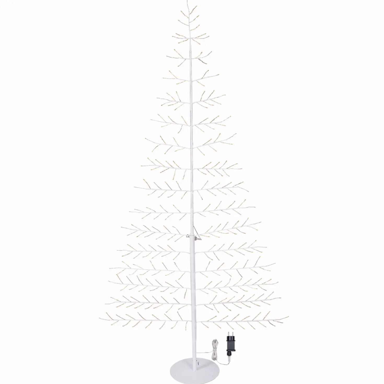 Albero Ramo di Tiglio bianco 2D h 1,8 m, 276 microled, bianco caldo, uso interno