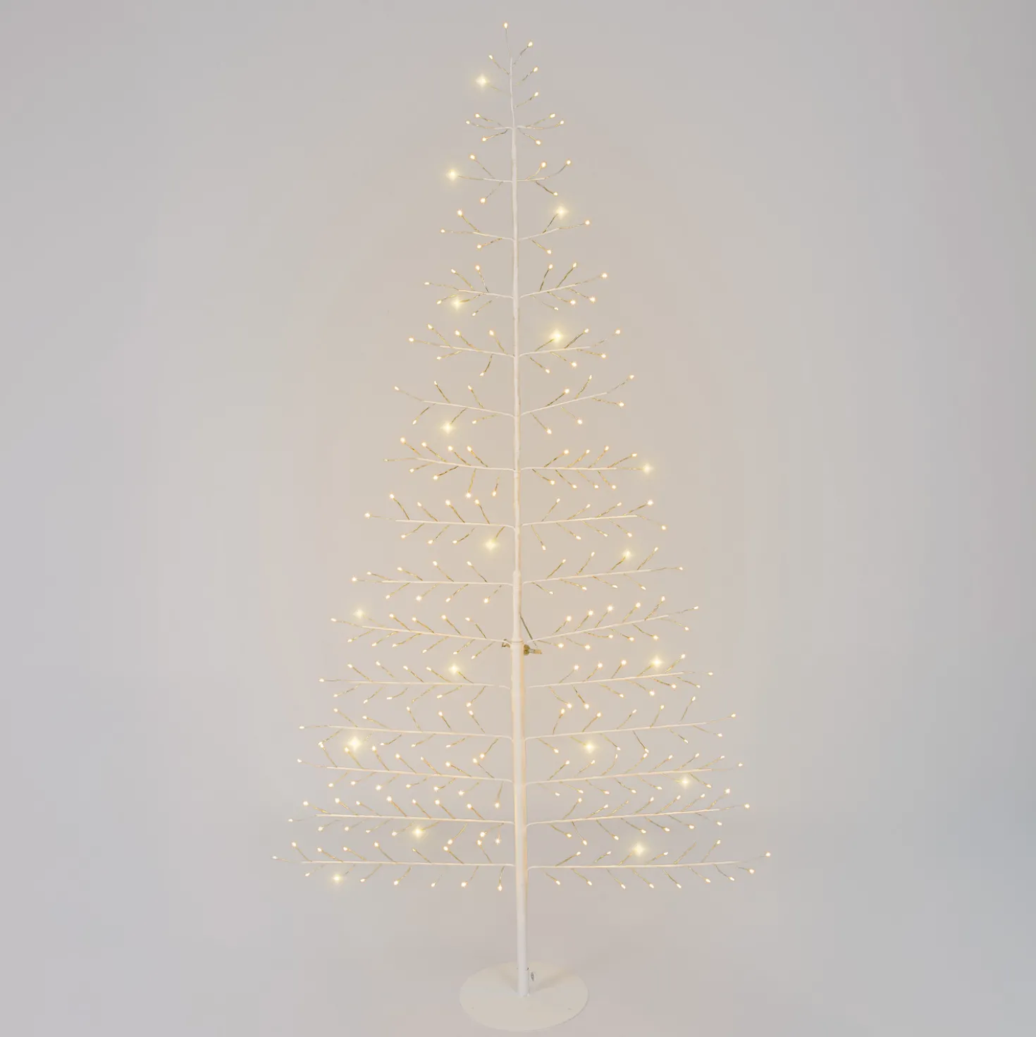 Albero Ramo di Tiglio bianco 2D h 1,8 m, 276 microled, bianco caldo, uso interno