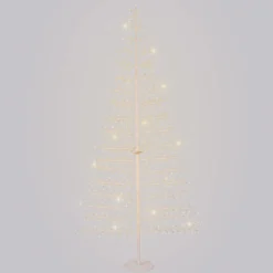 Albero Ramo di Tiglio bianco 2D h 2,1 m, 348 microled, bianco caldo, uso interno