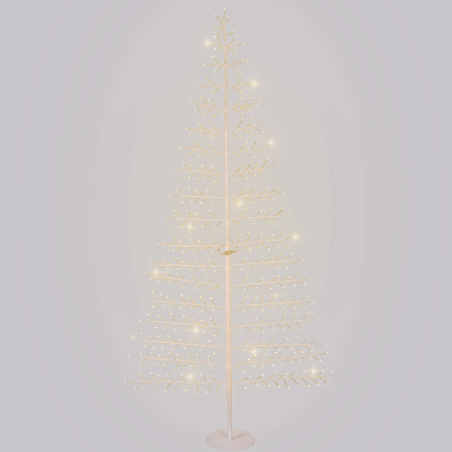 Albero Ramo di Tiglio bianco 2D h 2,1 m, 348 microled, bianco caldo, uso interno