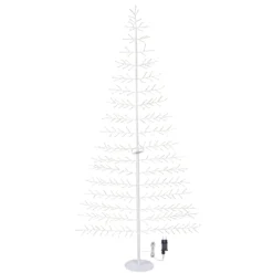 Albero Ramo di Tiglio bianco 2D h 2,1 m, 348 microled, bianco caldo, uso interno