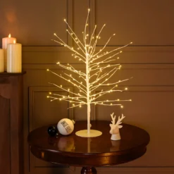 Albero Ramo di Tiglio bianco h 0,6 m, 160 microled bianco caldo, uso interno