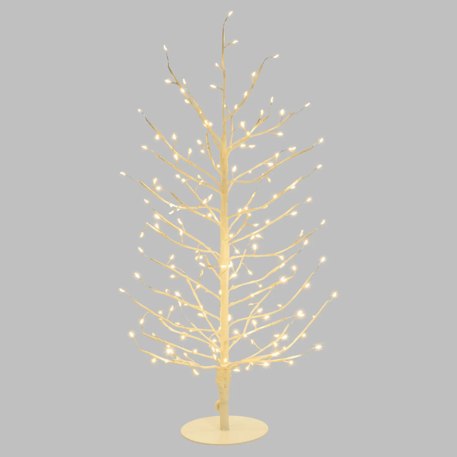 Albero Ramo di Tiglio bianco h 0,6 m, 160 microled bianco caldo, uso interno