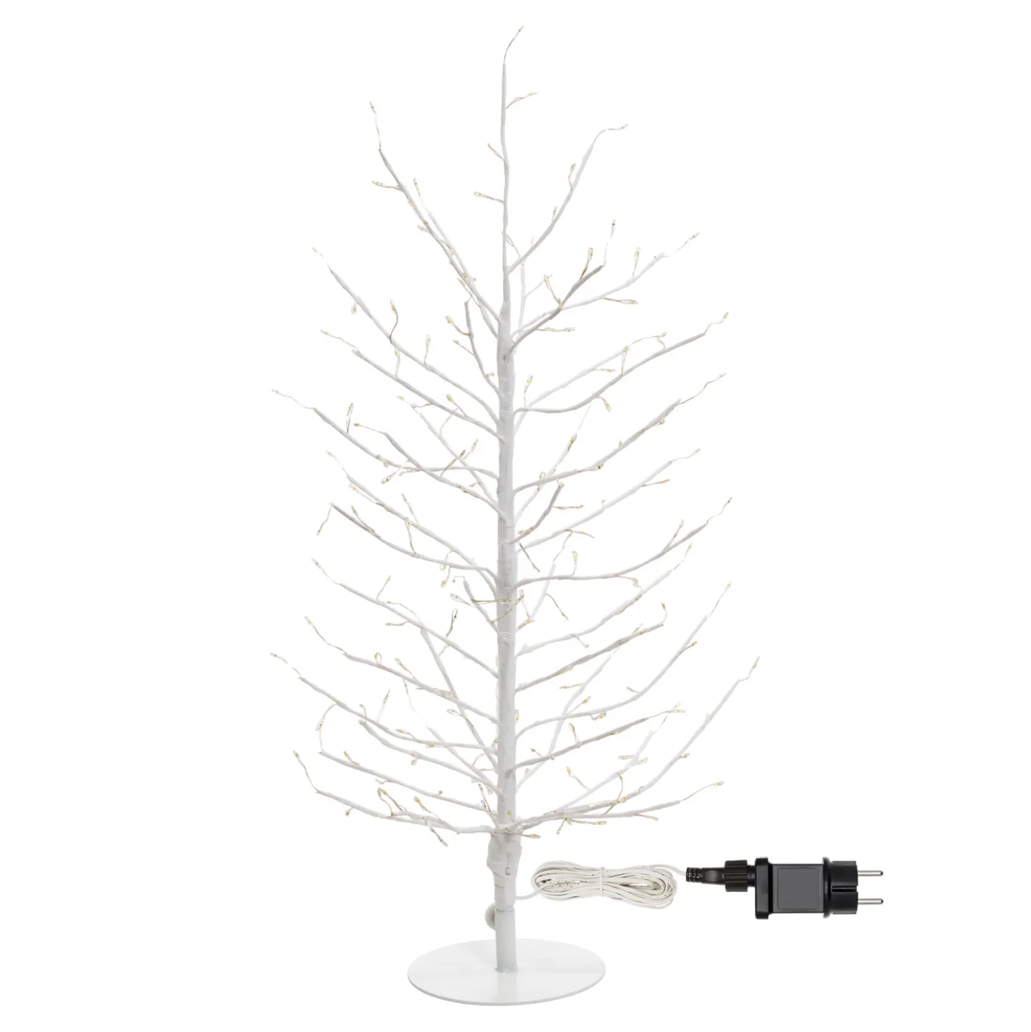 Albero Ramo di Tiglio bianco h 0,6 m, 160 microled bianco caldo, uso interno