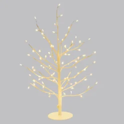 Albero Ramo di Tiglio bianco h 0,45 m, 108 microled bianco caldo, uso interno