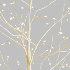 Albero Ramo luminoso Leccio bianco 1,2 m, 336 microled bianco caldo, uso interno